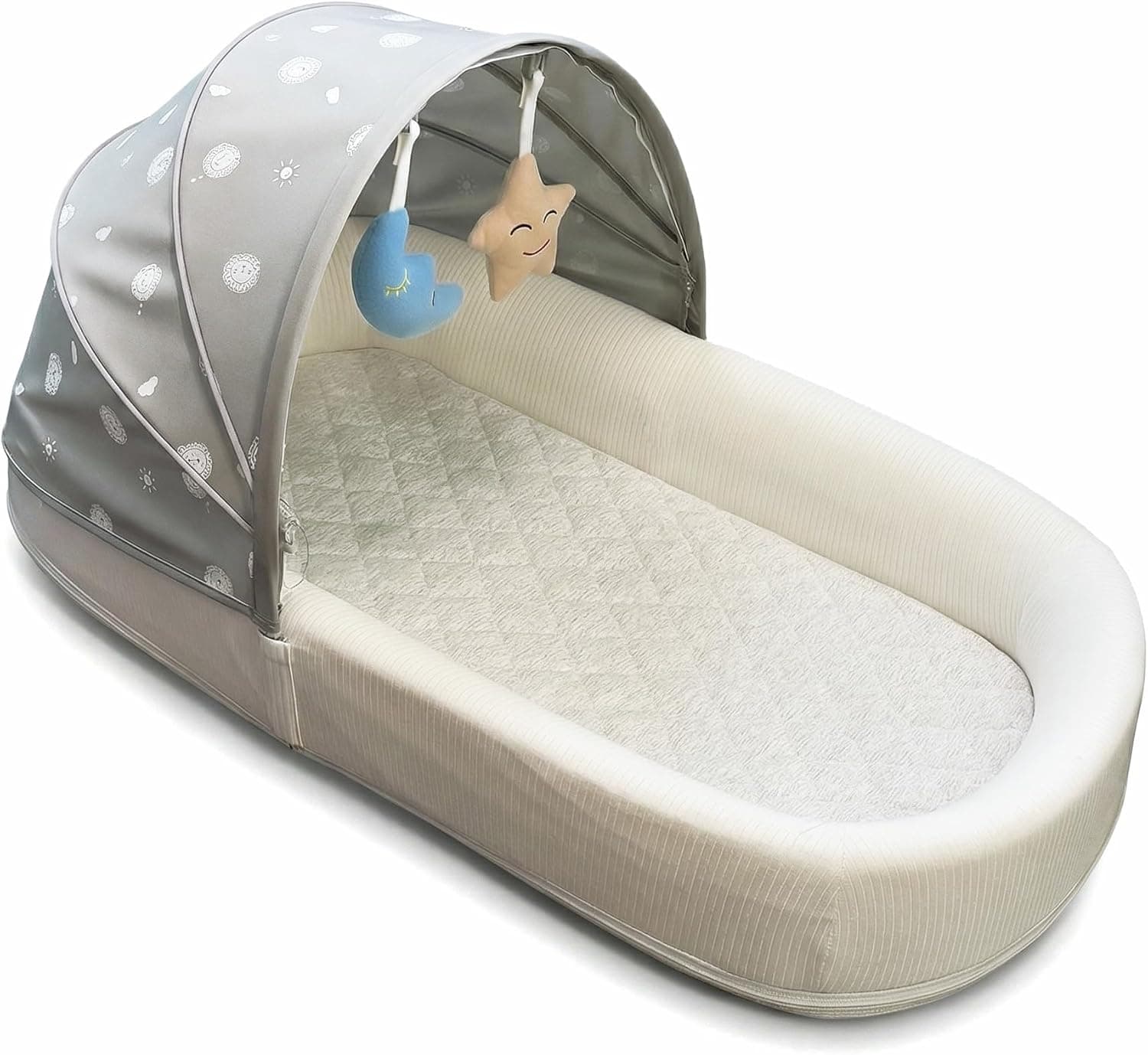 BudGlowey Portable Newborn Nest in grey